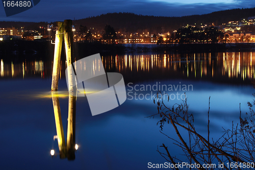 Image of Night by the lake.