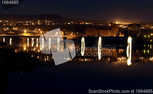 Image of Night by the lake.