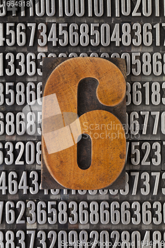 Image of number six  - numerical abstract