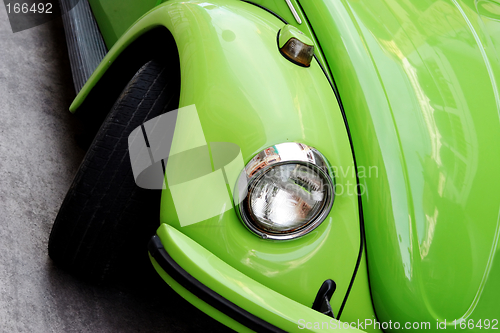 Image of Close-up of green car