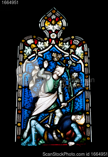 Image of Religious stained glass window