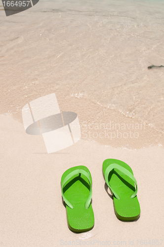 Image of Flip flops on the beach