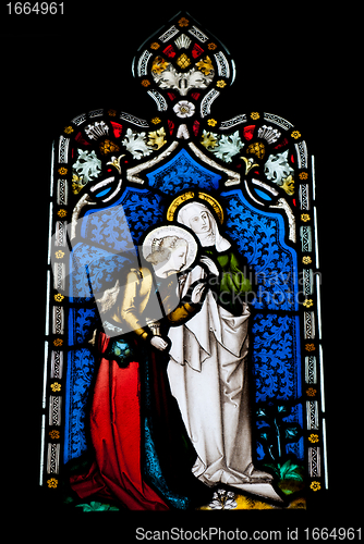 Image of Religious stained glass window