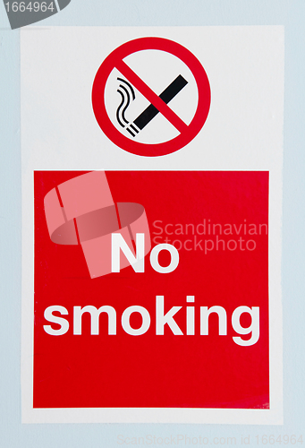 Image of No smoking sign