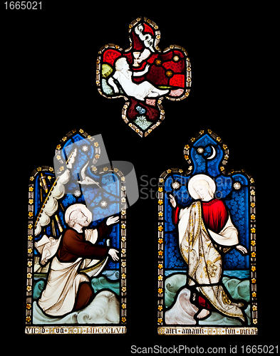 Image of Religious stained glass window