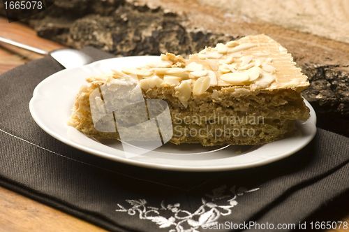 Image of A piece of caramel cake