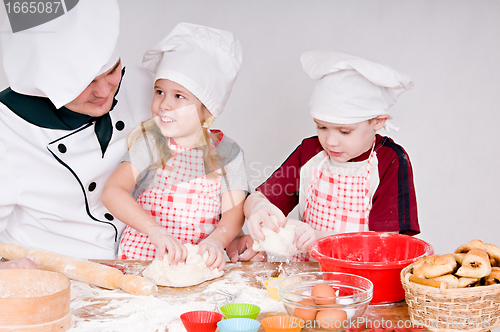 Image of chef with children