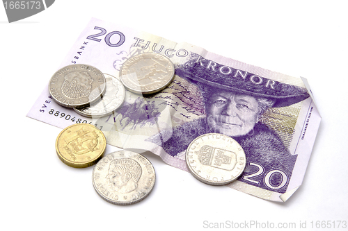 Image of Swedish currency and coins 