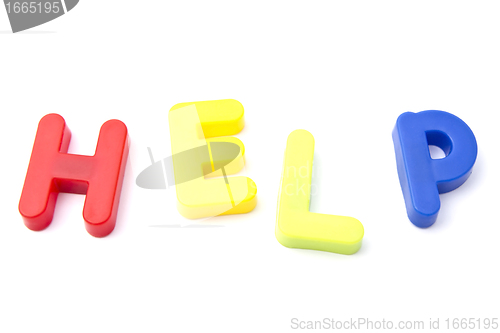 Image of Letter magnets " Help"