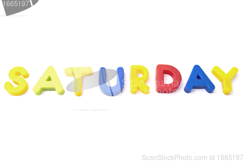 Image of Letter magnets "saturday"
