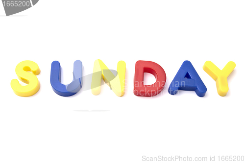 Image of Letter magnets " SUNDAY"