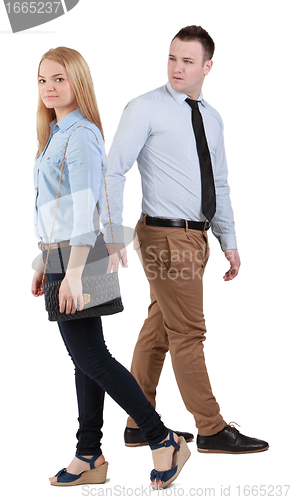 Image of Man and woman walking