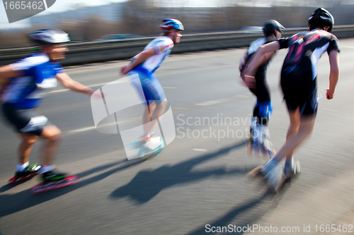 Image of Roller blades skating race