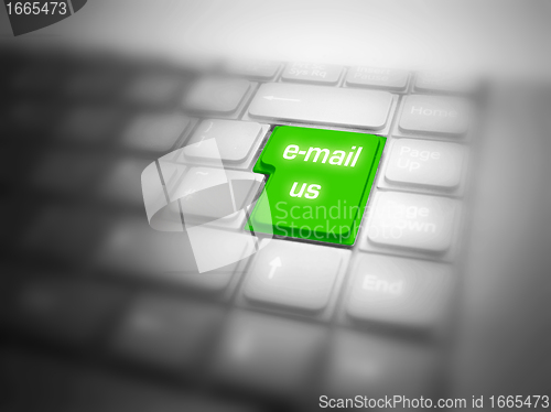 Image of Green big E-MAIL US button