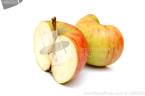 Image of Two apple halves