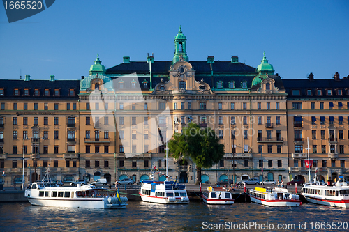 Image of Stockholm, Sweden in Europe. Waterfront view