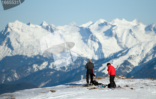 Image of Winter mountain climbing