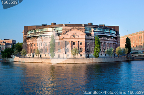 Image of Parliament building in Stockholm, Sweden