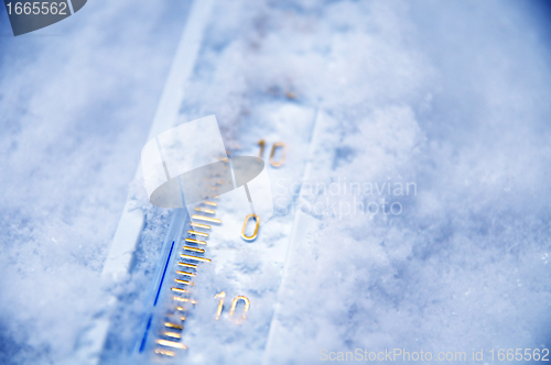 Image of Below zero on thermometer