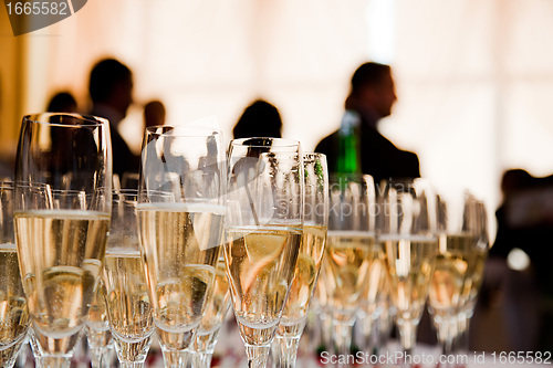 Image of Champagne glasses at the party