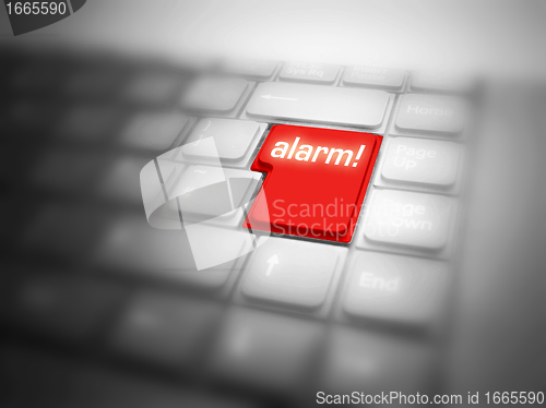 Image of Big red ALARM! button