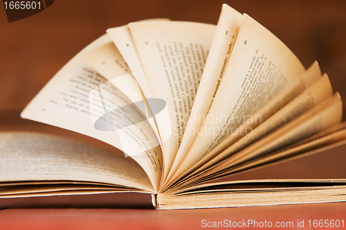 Image of Open book in retro style