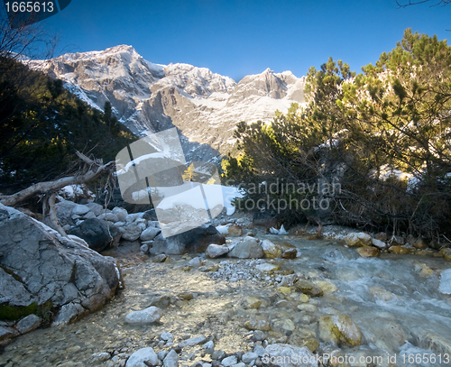 Image of A mountain stream scenery