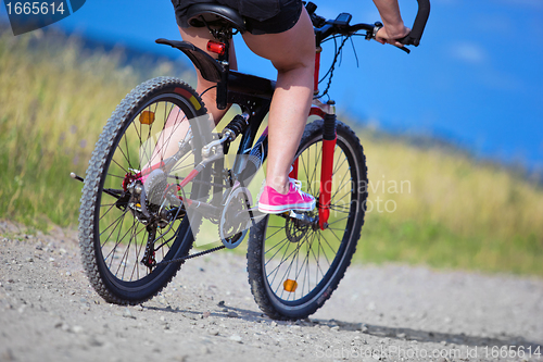 Image of Active woman on a bike