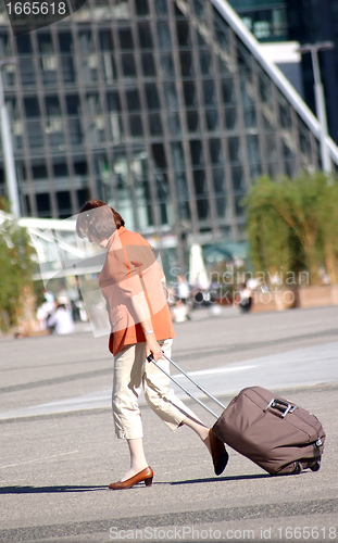 Image of Woman in big city