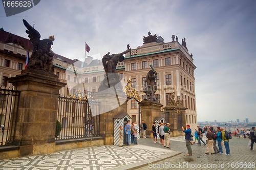 Image of Prague's castle entrance