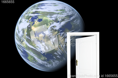 Image of Door to new world.