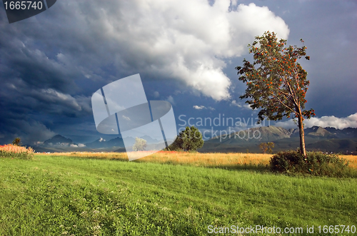 Image of Mountains storm landscape