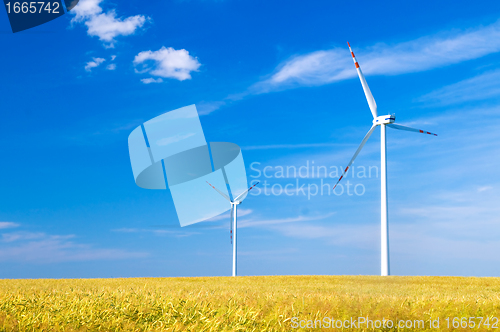 Image of Wind turbines landscape