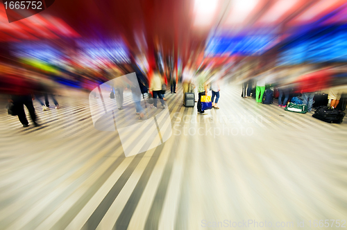 Image of Airport rush abstract