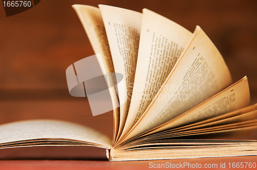 Image of Open book in retro style