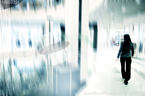 Image of Businesswoman in rush