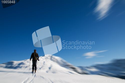Image of Winter mountain climbing
