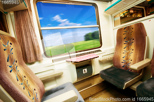 Image of Travel in comfortable train.