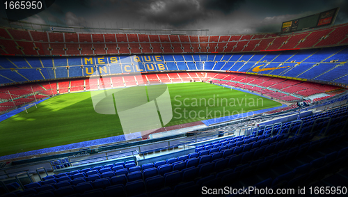 Image of  The Camp Nou stadium in Barcelona, Spain