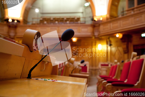 Image of A classic interior of parliament