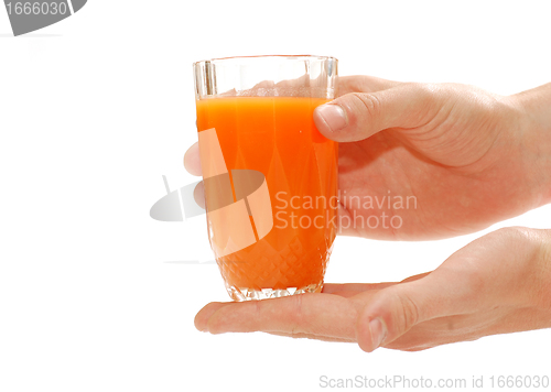 Image of Hand with fruit juice