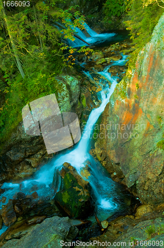 Image of Waterfall in mountains