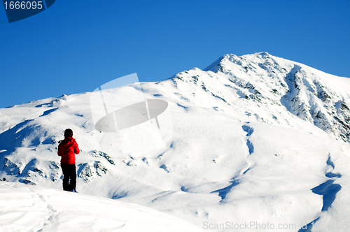 Image of Winter mountain climbing