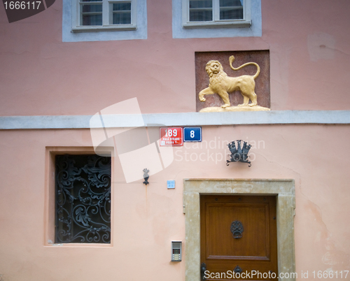 Image of Building with ornaments. Prague