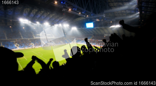 Image of Fans celebrating goal