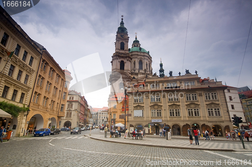 Image of Prague. Malostranske square, St. Nicholas Church