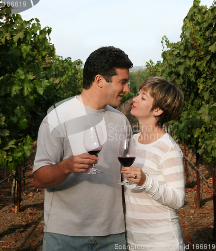 Image of Couple at vineyard