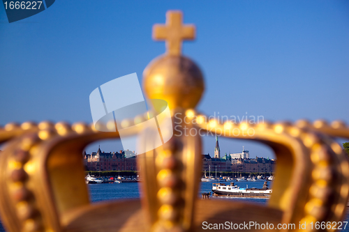 Image of Stockholm, Sweden in Europe. Waterfront view