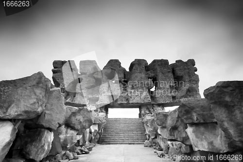 Image of Memorial of Majdanek - concentration camp in Poland. 