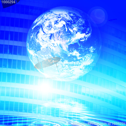 Image of Earth technology background